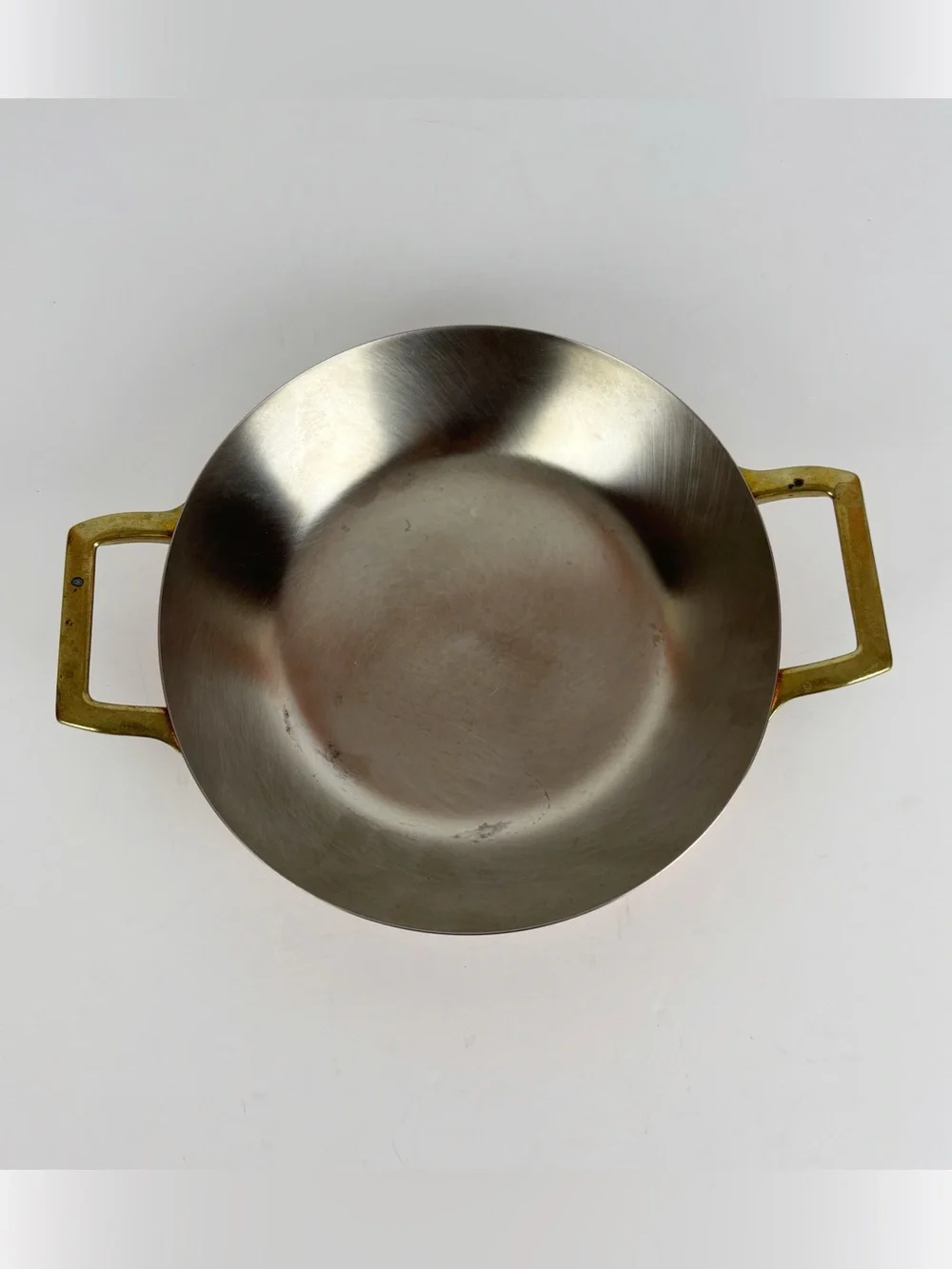 Vintage Paul Revere 1801 Signature Copper 8.5 inch Au Gratin Pan Brass Handles